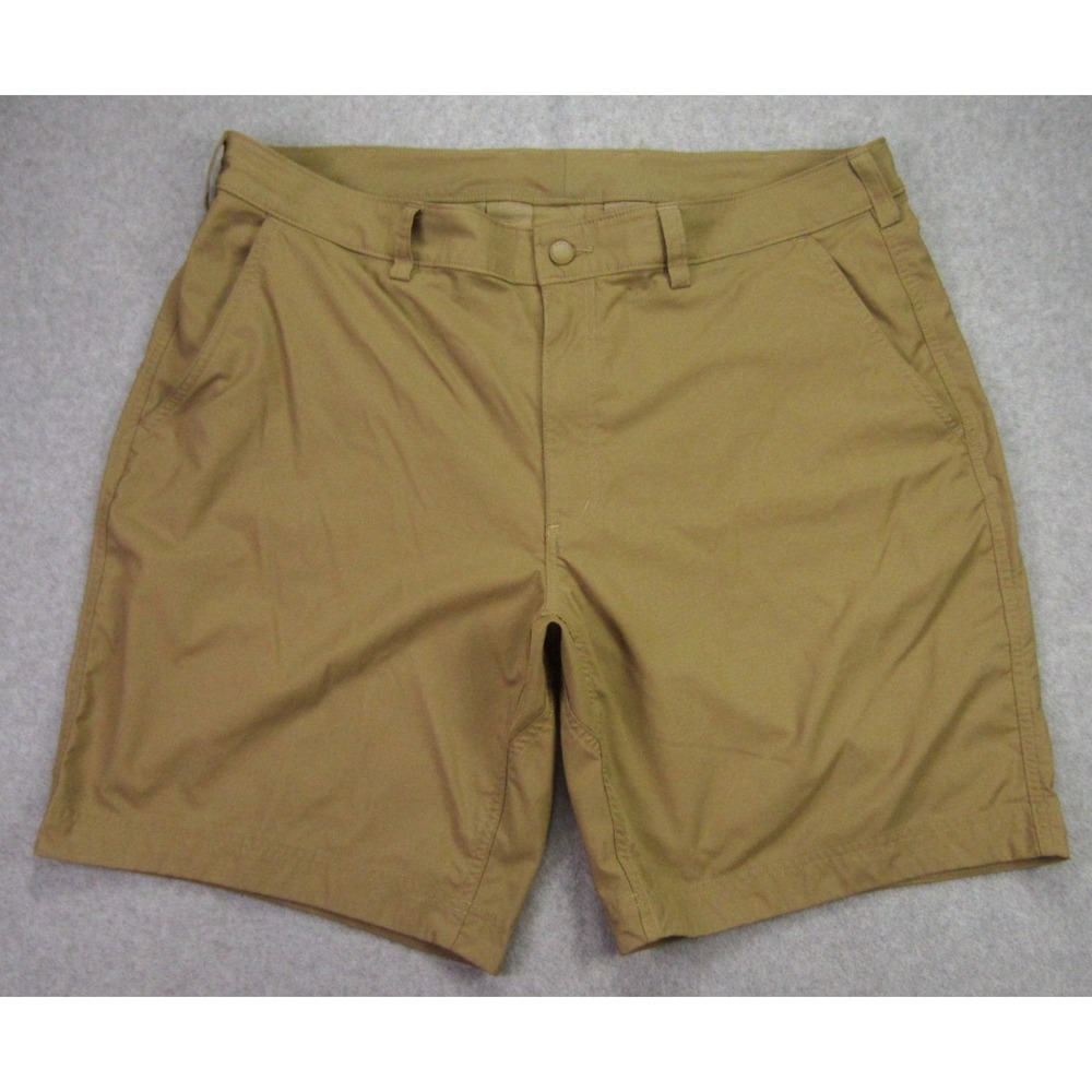 Duluth Trading Shorts Mens 40 Brown Khaki Armachillo Chino Standard Fit READ